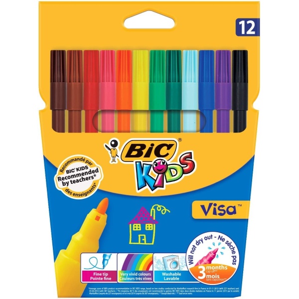 Bic Markere De Colorat Kids Visa 12 Buc 32015953